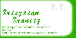 krisztian kranitz business card