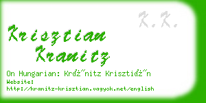 krisztian kranitz business card